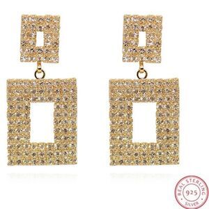 Sparkling Dangly Earrings Rhinestones Hanging Earrings